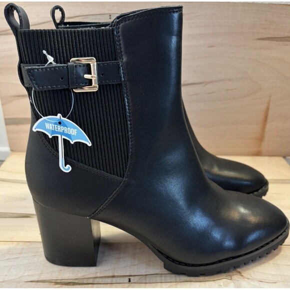 Aqua College Women's Triston Block Heel Pointed Toe Zipper Ankle Boots Sz 10M - Picture 2 of 5